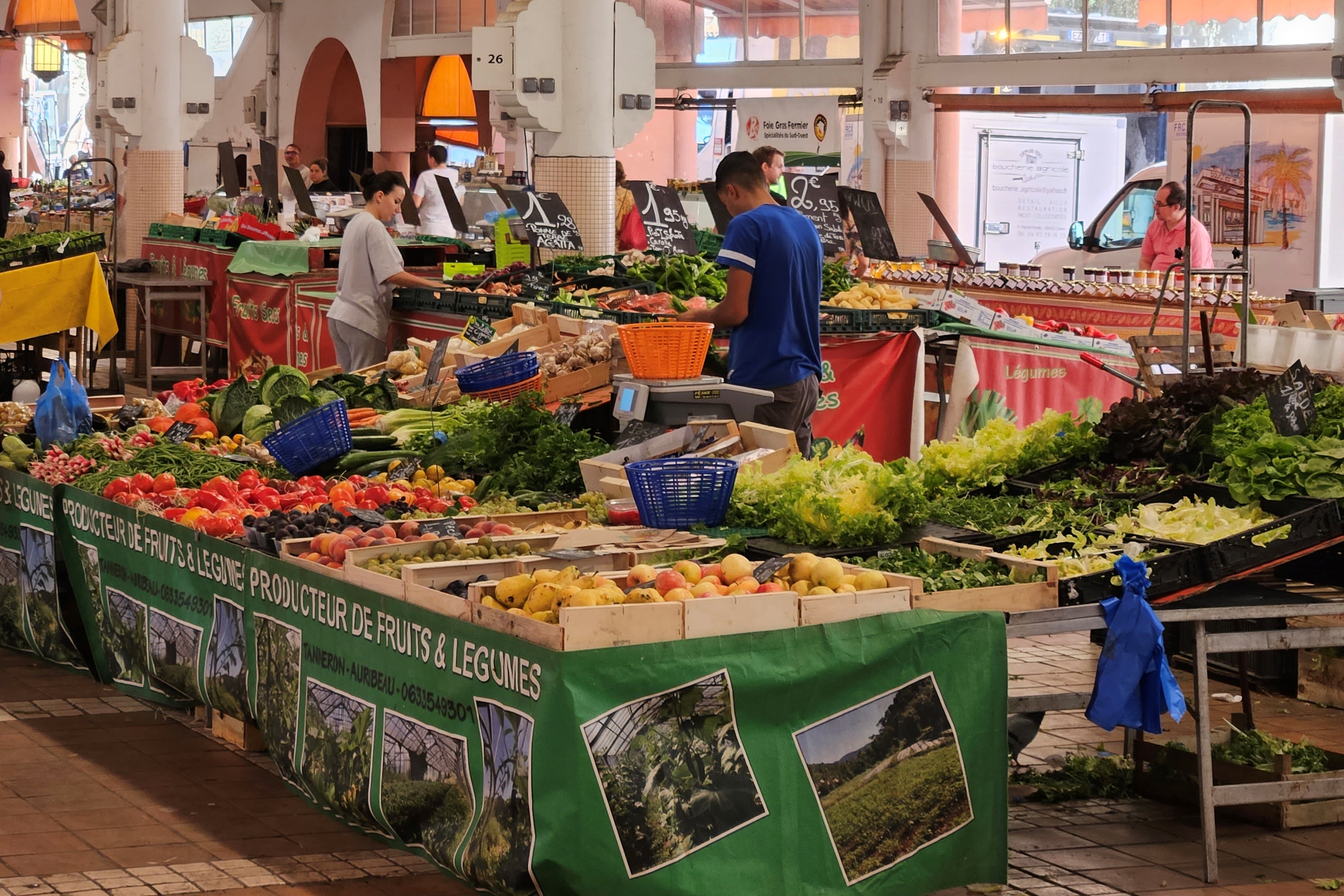 Forville Market in Cannes, a colourful Provençal food hall
