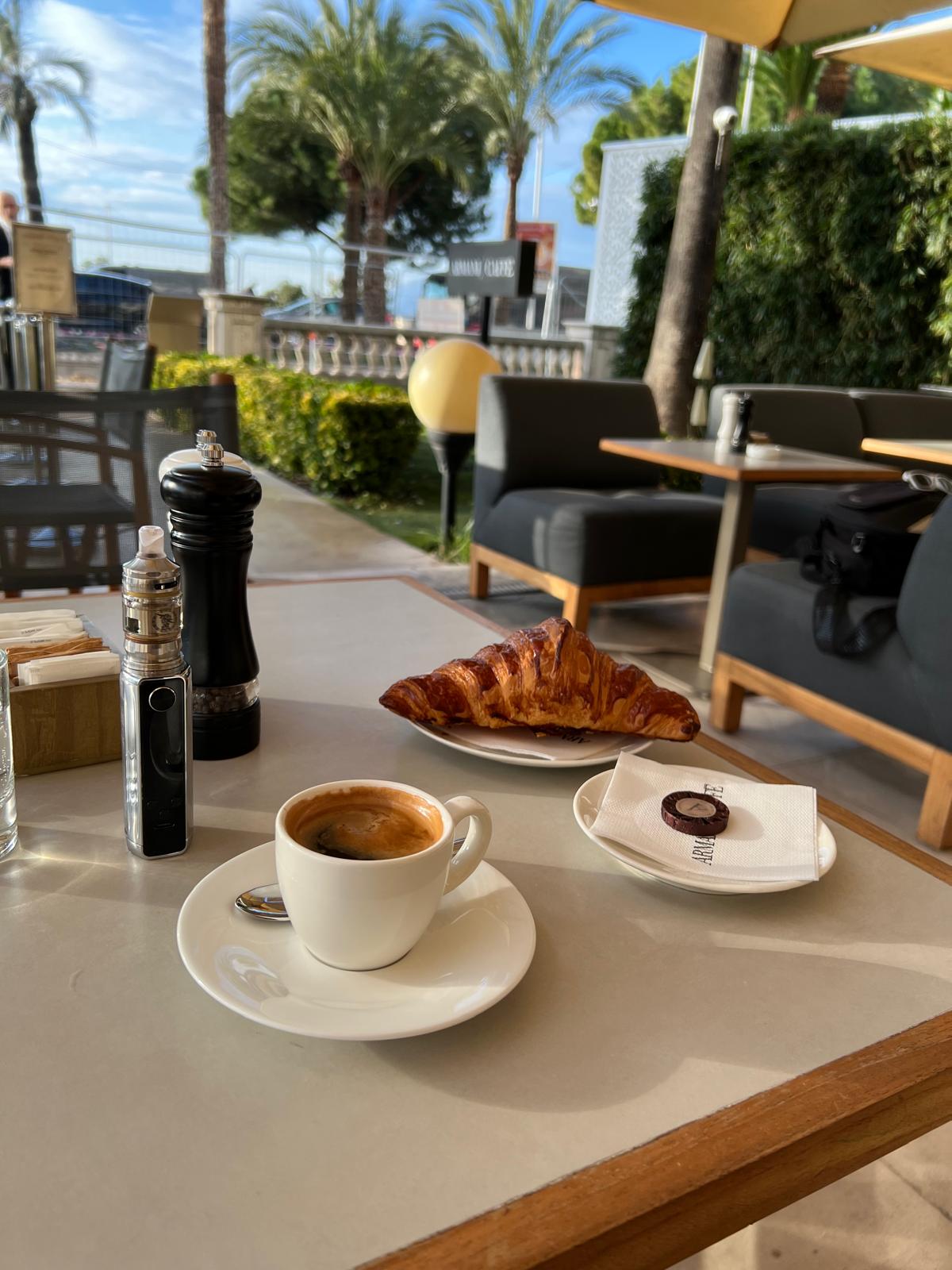 Breakfast on a Croisette terrace, Cannes lifestyle moments a short walk from the apartment